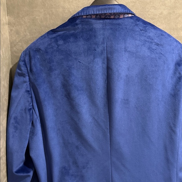 Tailorbyrd Royal Blue Velvet Jacket - Picture 6 of 6